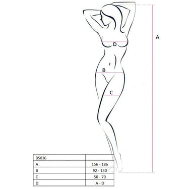 Bodystocking a Rete Crothless Aperto Passion Bianca Sexy e Elegante